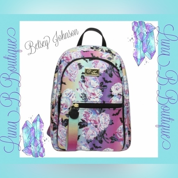 🆕🦄Luv Betsey by Betsey Johnson🦄Spooky Sky Floral Mid-Size Backpack🦄 - Picture 5 of 8